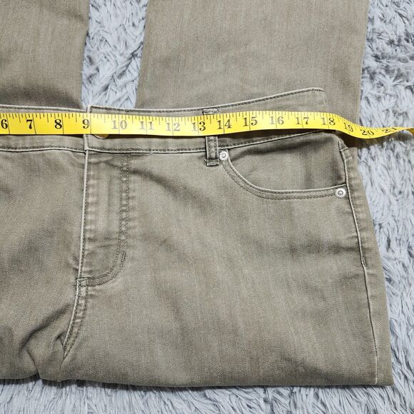 Chicos Platinum Womens Jeans 2 Short US 12 Brown Ultimate Fit Barely Flare 36x30 - Picture 5 of 11